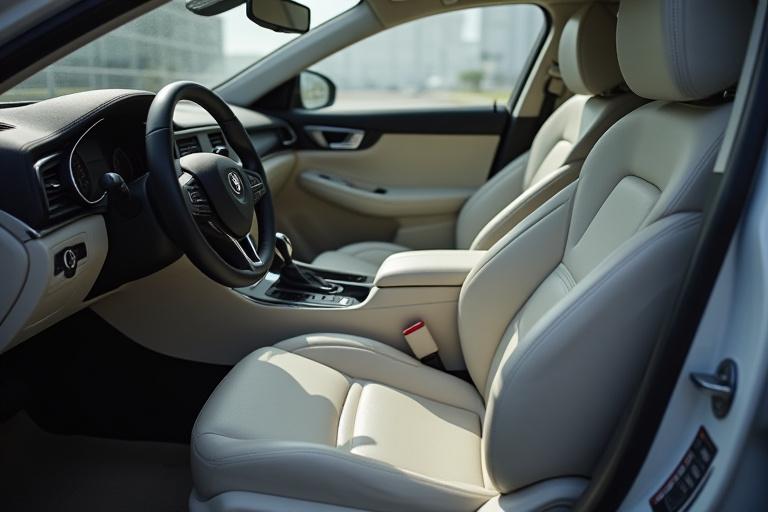 Mismo interior de auto, impecablemente limpio y acondicionado.